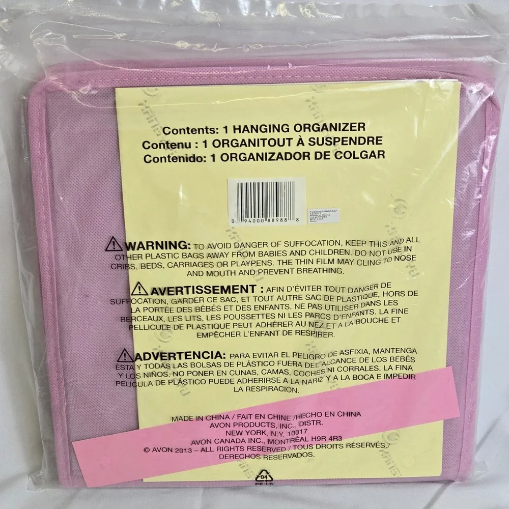 Avon Tiny Tillia Candy Poodle‎ Hanging Nursery Closet Organizer Pink New